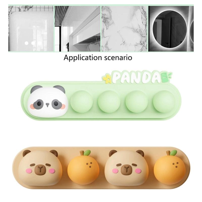 Elegent Panda Design Silicone Cable Holder Adhesive Cable Clip Wire Holders Fixer Keeps Desk Neat And Organized