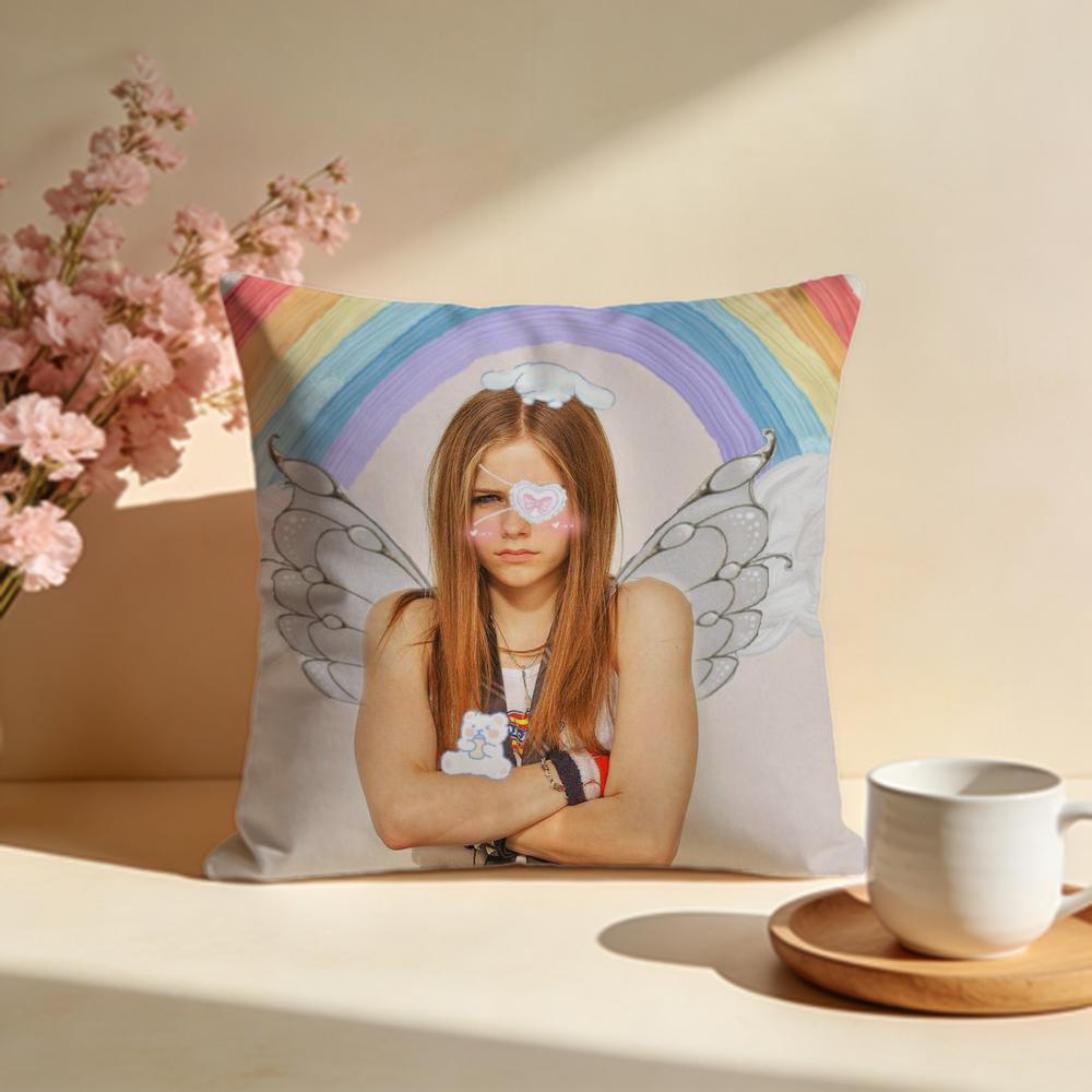 Fashion AAvril Lavigneing Cushion Cover Stylish Washable Pillow Cover Ideal for Couch Bedroom Car Decoration