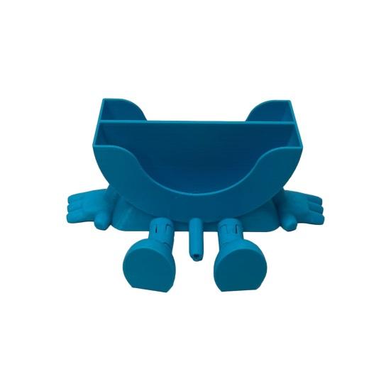 

Кумедний тримач для губок зі зливом Креативний органайзер для раковини на кухню 3D-надрукована посмішка Стійка для губок Аксесуар для кухонної раковини озеро синього кольору