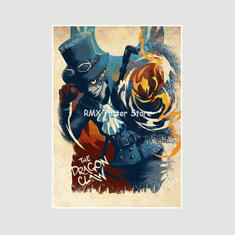 One Punch Man JoJo's Bizarre Adventure Art Painting Pictures for Bar Cafe Home Decor White Paper Room Decoration Anime Posters