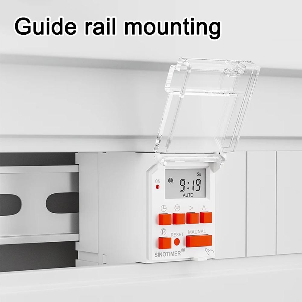 Wide Voltage 85-265V AC Astronomical Time Switch 16A 30A Digital Astronomical Timer Switch Din Rail for Automatic Calculation