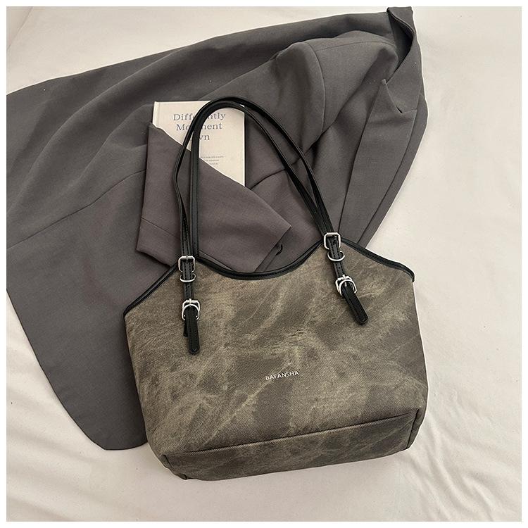 New Casual Tote Bag, High-end Shoulder Bag for Women, Retro Large-capacity Underarm Bag for Women