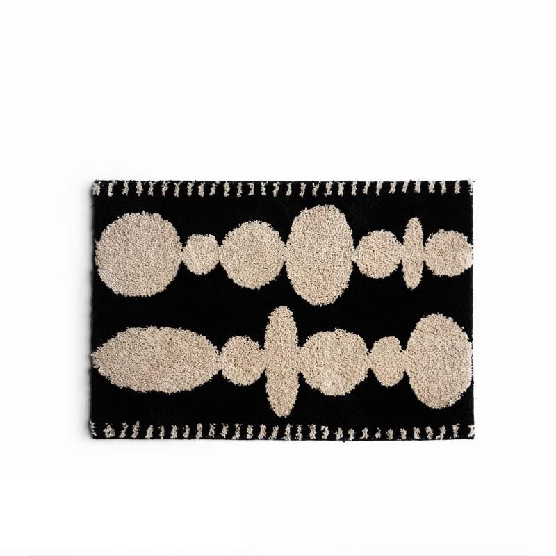 Vintage Tufting Geometrisch Badkamermat Zacht Getuft Tapijt Vloermat Slaapkamer Opgeruimd Deurmat Esthetische Woonkamer Decoratie 55x80cm