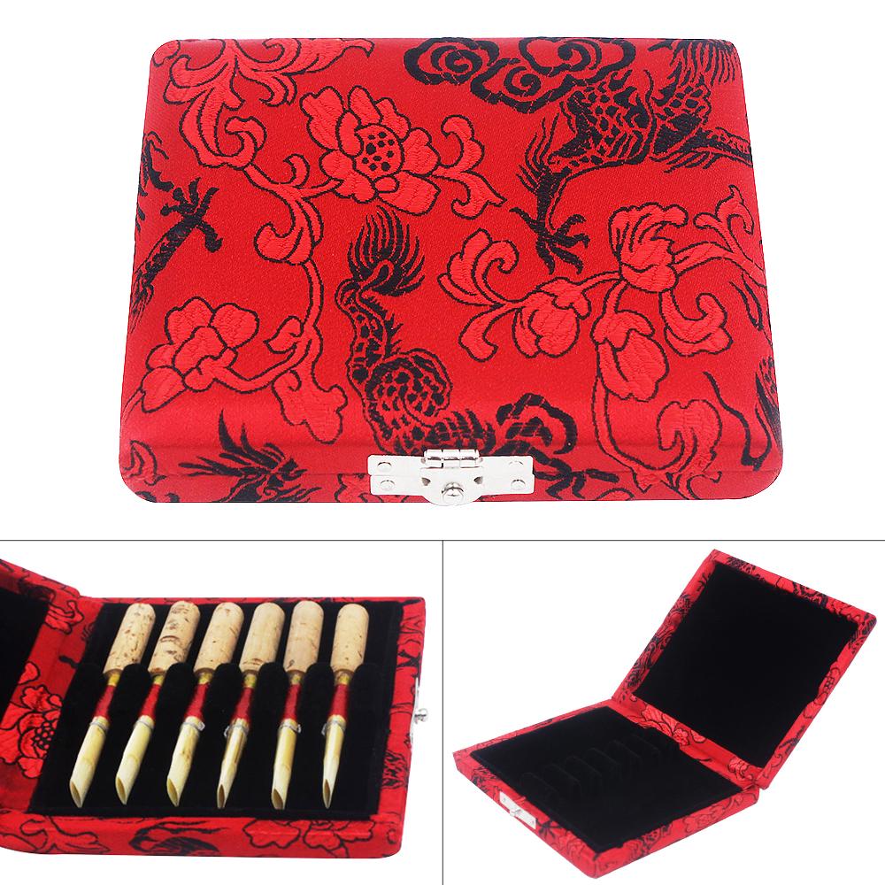 Buy Red Oboe Reeds Storage Box Wood Case with Exquisite Dragon