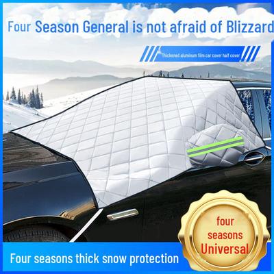 Halbe Abdeckung für die Windschutzscheibe im Winter: Sonnenschutz, Regenschutz, Wärmedämmung, verdickter Schild