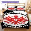 Eintracht Frankfurt  Pattern Bedding Quilt Set Quilt Cover Pillowcase Home Decoration Birthday Gift (1 * duvet cover + 2 * pillowcase, without core)