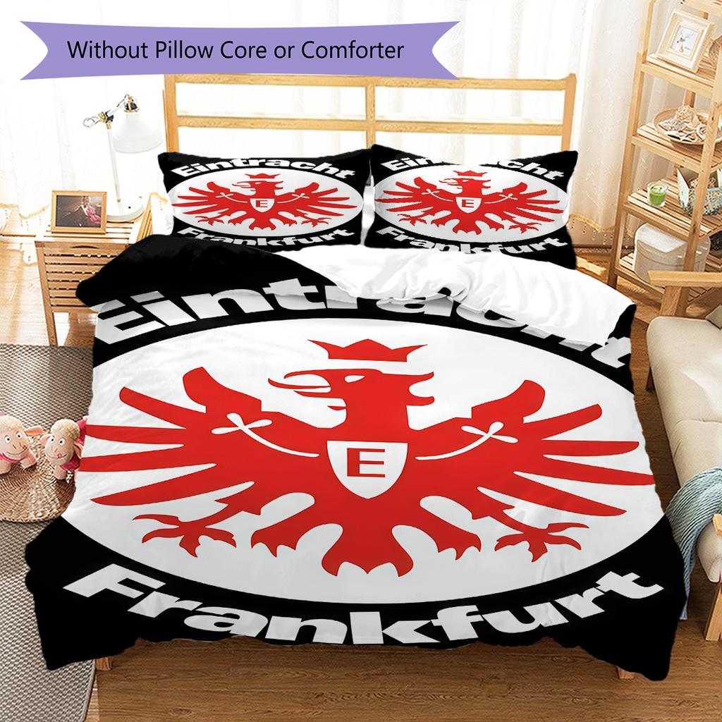 Eintracht Frankfurt  Pattern Bedding Quilt Set Quilt Cover Pillowcase Home Decoration Birthday Gift (1 * duvet cover + 2 * pillowcase, without core)