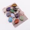 Natural Agate Crystal Tree of Life Pendant Necklace