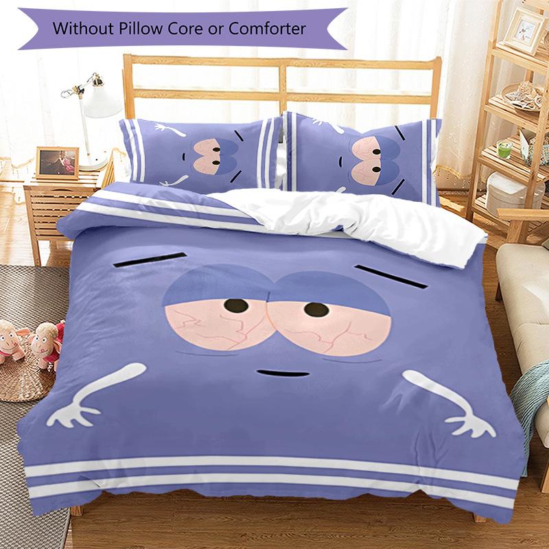 3pcs Towelie pattern bedding set duvet cover set includes duvet cover &pillowcases, perfect all season bedroom decoration & gift