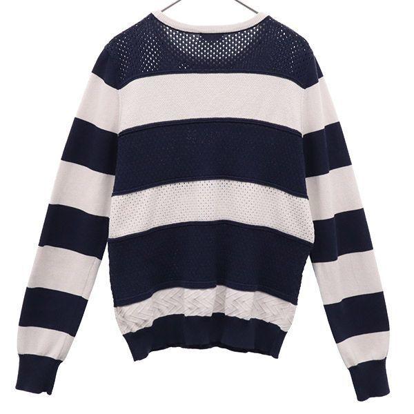 MACKINTOSH PHILOSOPHY Border Pattern Long Sleeve Sweater 38 Knit Women Used