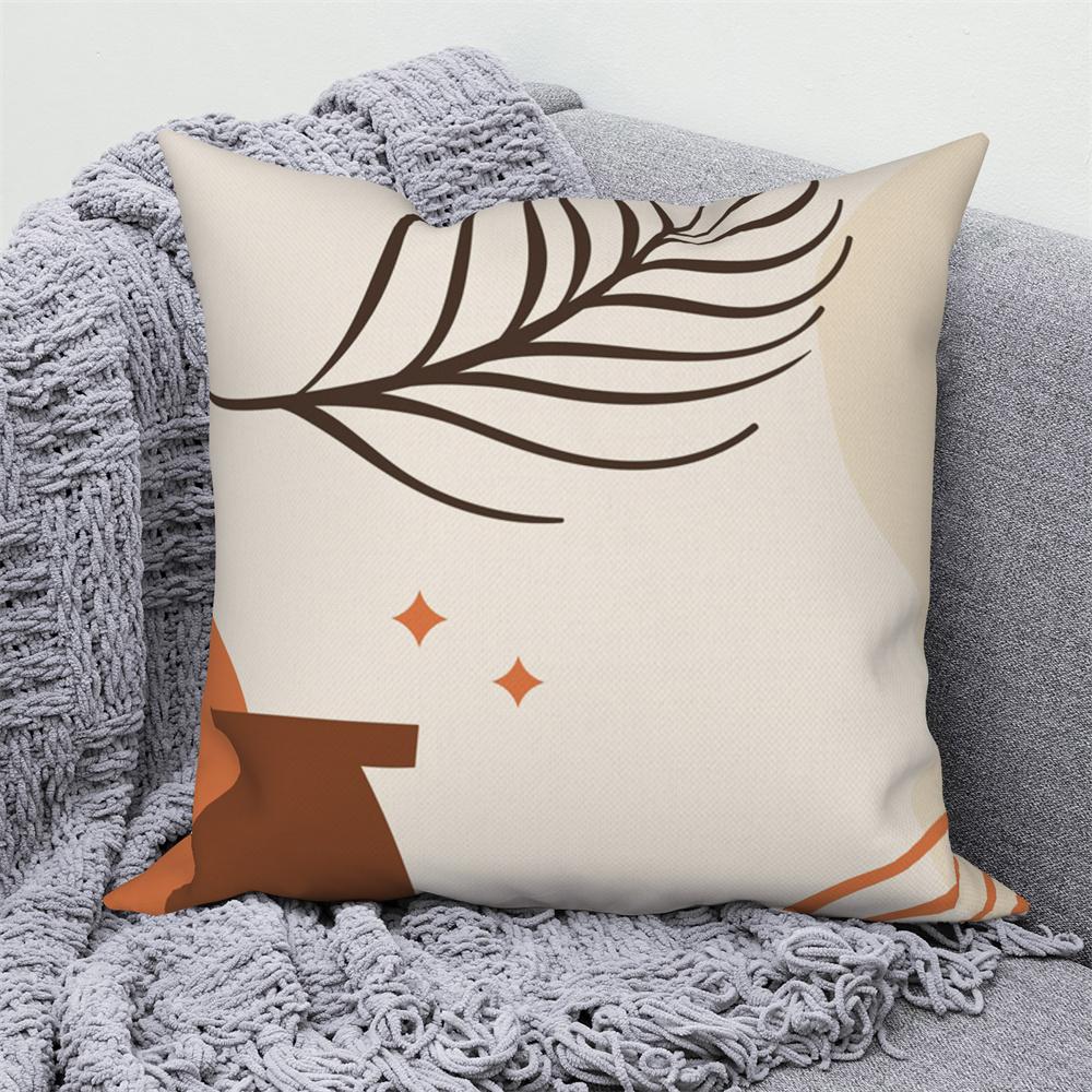 Home Sofa Office Cushion Pillowcase Wholesale  Nordic Style Abstract Plant Floral