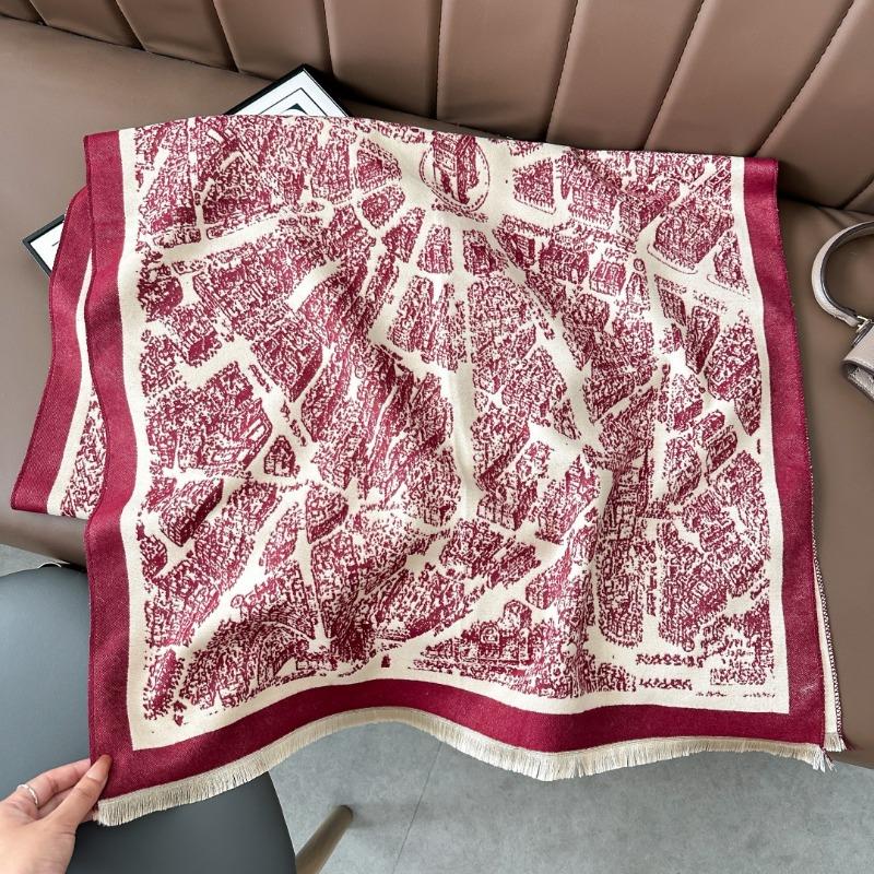 Autumn and winter new temperament retro high-end imitation cashmere scarf women's thick versatile long air conditioner shawl