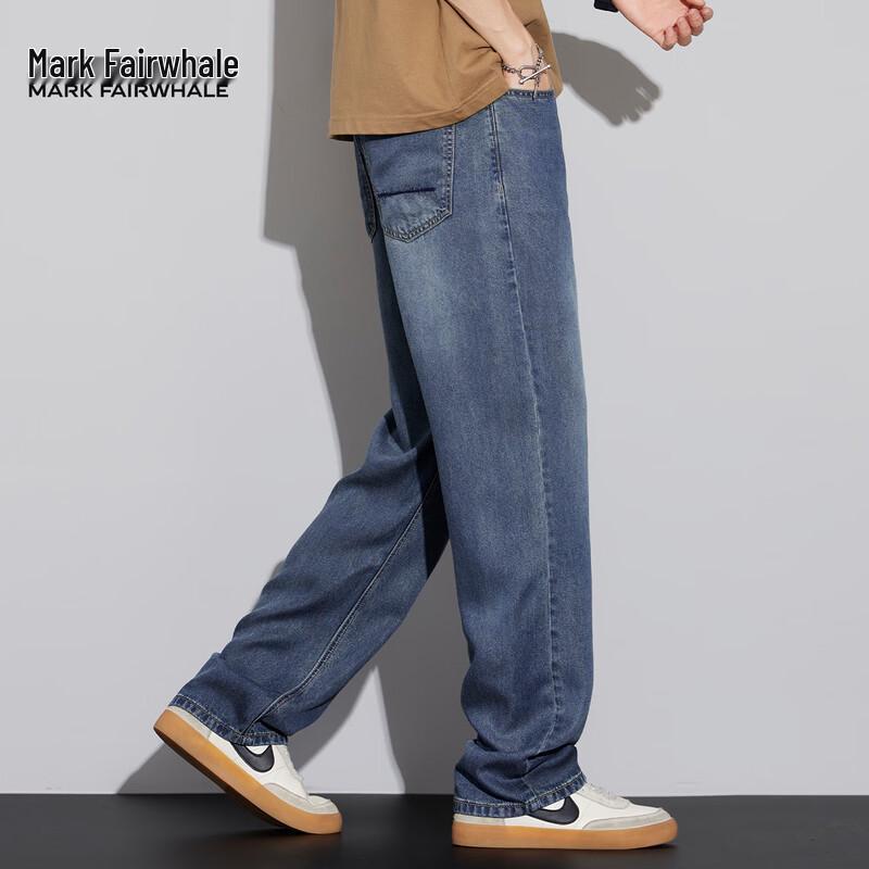 Mark Fairwhale Men's Tencel Lyocell Straight Fit Stretch Jeans