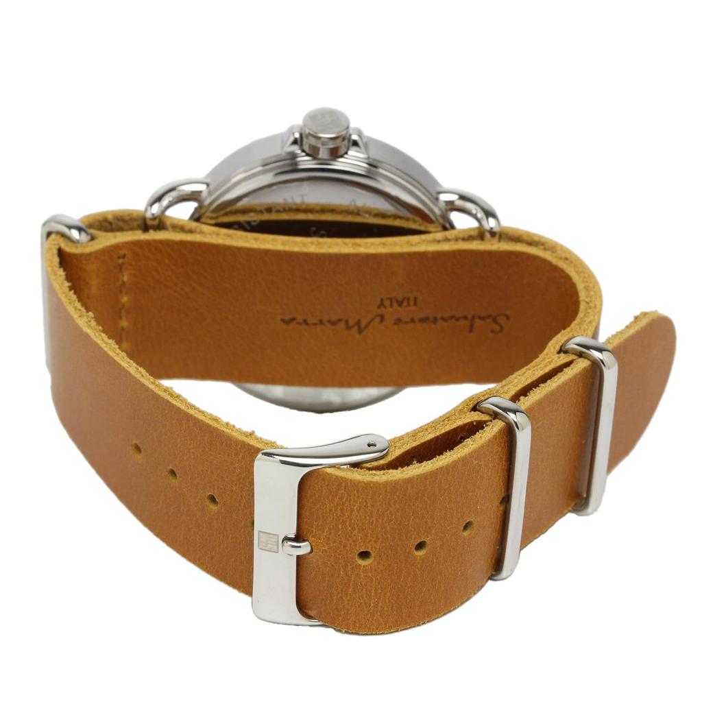 Watch Leather Belt Leather Watch Brand Popular Simple [Salvatore Mara] Men's Women's SM22104-SSWH
