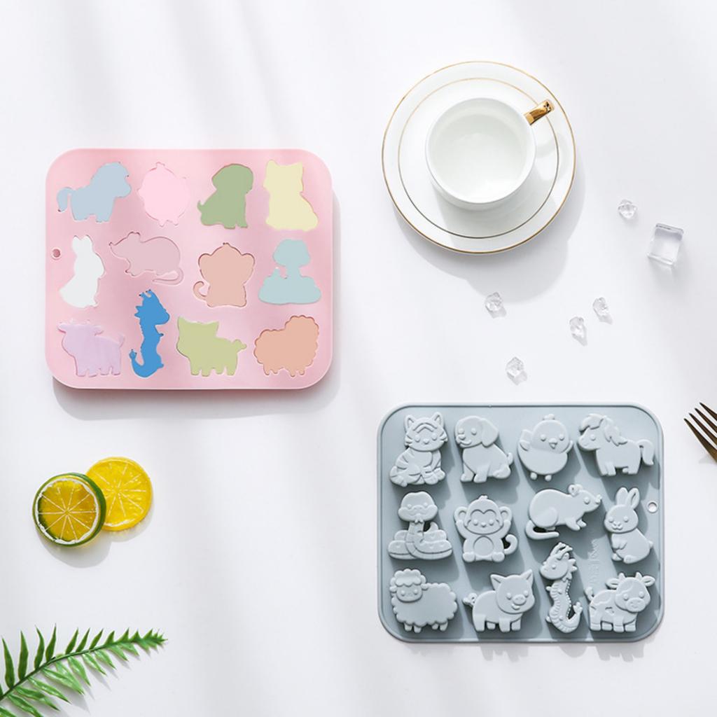 Animal Shaped Silicone Mold for Baking Candy Chocolate Cake Molds Reusable Flexible Non Stick Tray for Kitchen Use