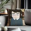 Fashion HHaunted Hoteliou Cushion Cover Antidustmite Pillowcase Invisible Zipper Silky Short Plush Sofa Cushion Cover