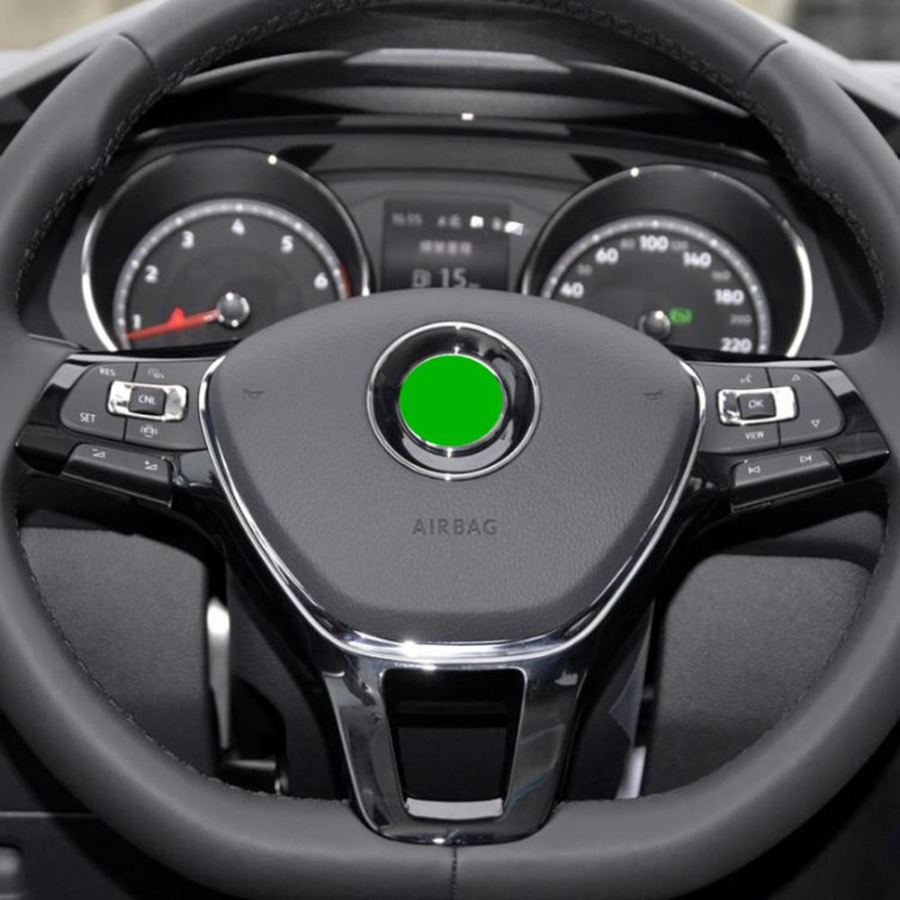 Car Steering Wheel Panel Logo Cover Trim for VW Golf 6 7 MK6 MK7 Jetta MK5 Passat B6 B7 Polo for Skoda Fabia Styling