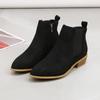 Damenstiefel neuer Frühling Herbst Modisch vielseitig Spitz Wildleder Dicker Absatz Schuhe Elegant minimalistisch Damen Absatz Knöchelhohe Stiefel