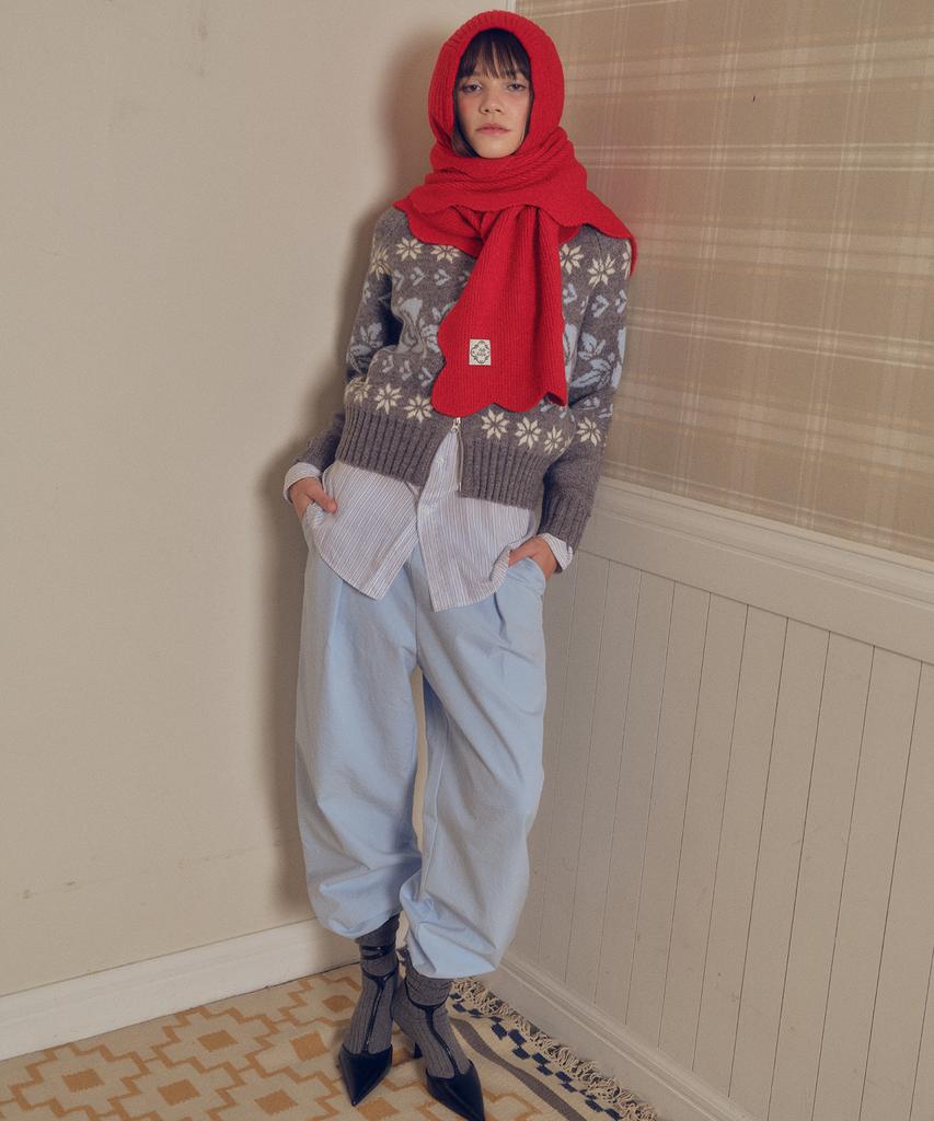 MELLY&ROSE Wave Balaclava (310543)_Red
