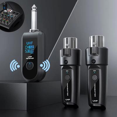 Wireless Microphone Converter XLR Transmitter and Receiver Wireless System Signal Adapter for Audio Mixer Dynamic Mic Guitar