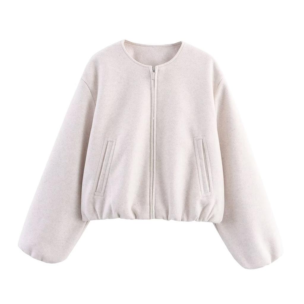 Foreign Trade Autumn and Winter New Women's Clothing European and American Style Fashion Versatile Soft Pilot Long-sleeved Jacket
