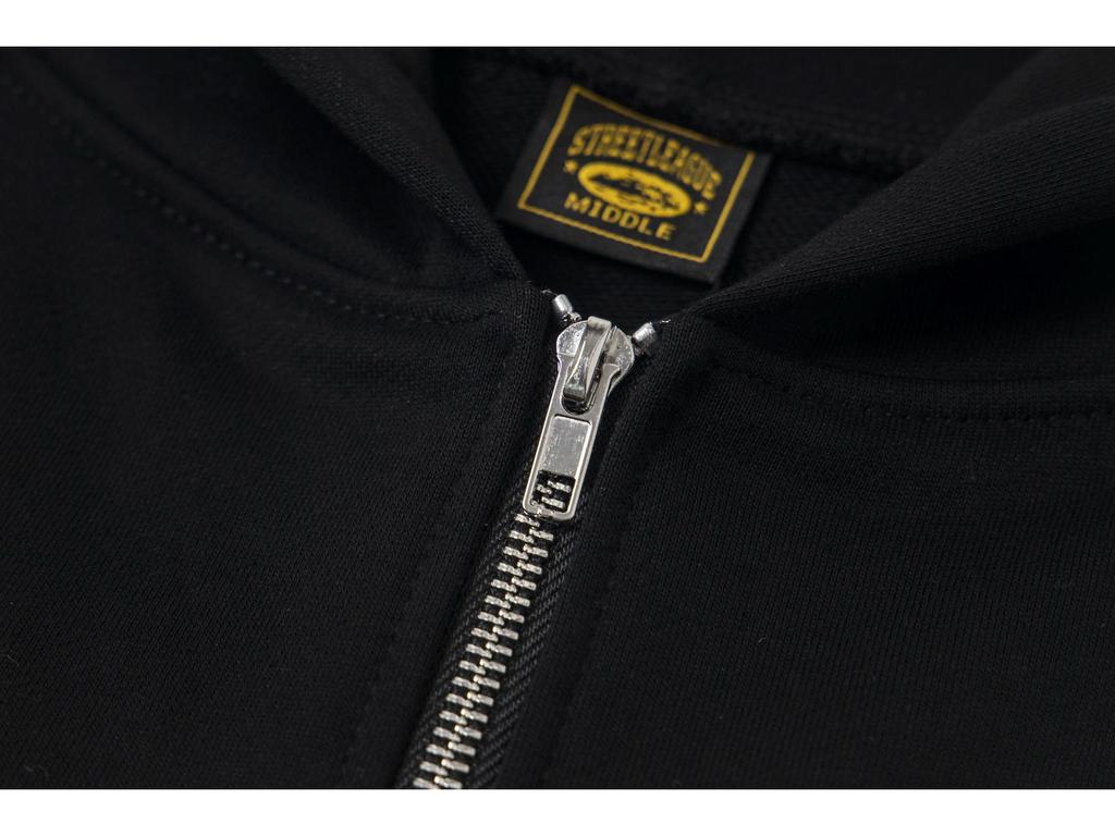 Corteiz Vibe Men's British Hip-Hop Embroidered Zip-Up Hoodie & Jacket Trendy Sports Set