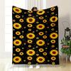 3D-Druck Blumenmotiv Sonnenblumen Weiche Flanelldecke für Bett Schlafzimmer Sofa Picknick, Überwurfdecke zum Zudecken Outdoor-Freizeit Nickerchen
