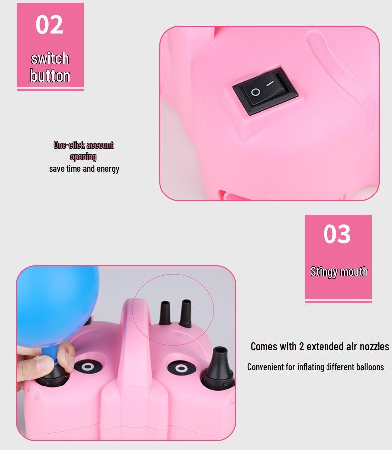 Multi-Functional Dual-Nozzle Electric Balloon Inflator & Deflator