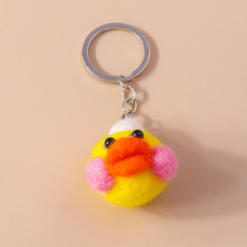 Lovely Handmade Bee Keychain Animal Key Ring Pendants for Women Girls Handbag Decor DIY Kid's Jewelry Gifts