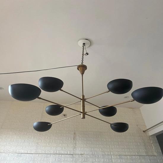 

Люстра Mid Century Modern на 8 ламп, черный потолочный светильник Sputnik для гостиной, спальни, кухни, цоколь E12/E14