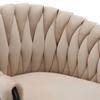 Barhocker Cofton Schwarz Beige Samt
