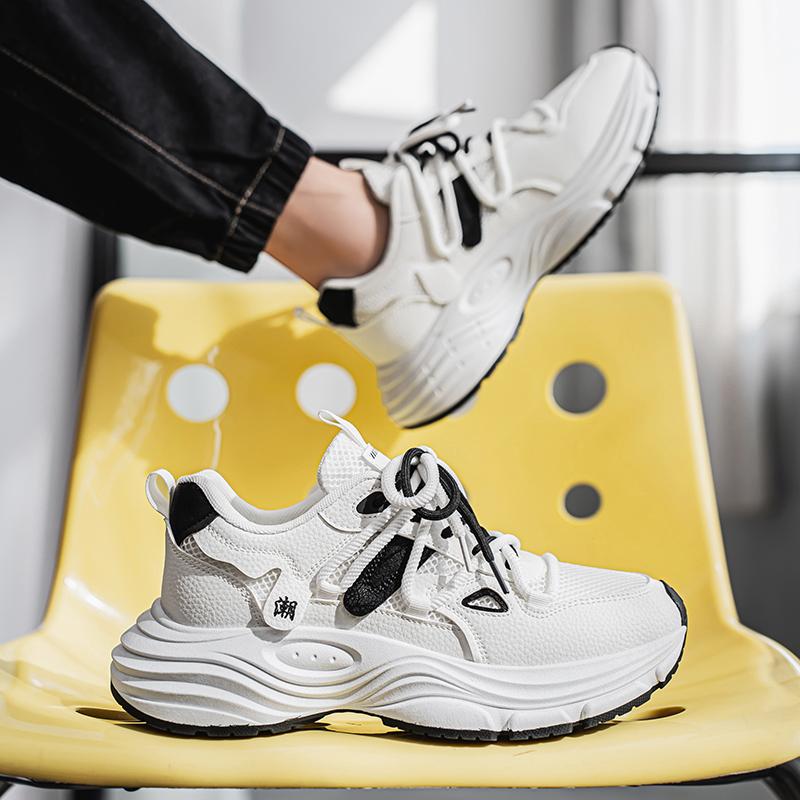 Men 's Casual Four Seasons Fashion  Students Comfortable Sneakers Boys Trending Soft Sole Breathable Shoes