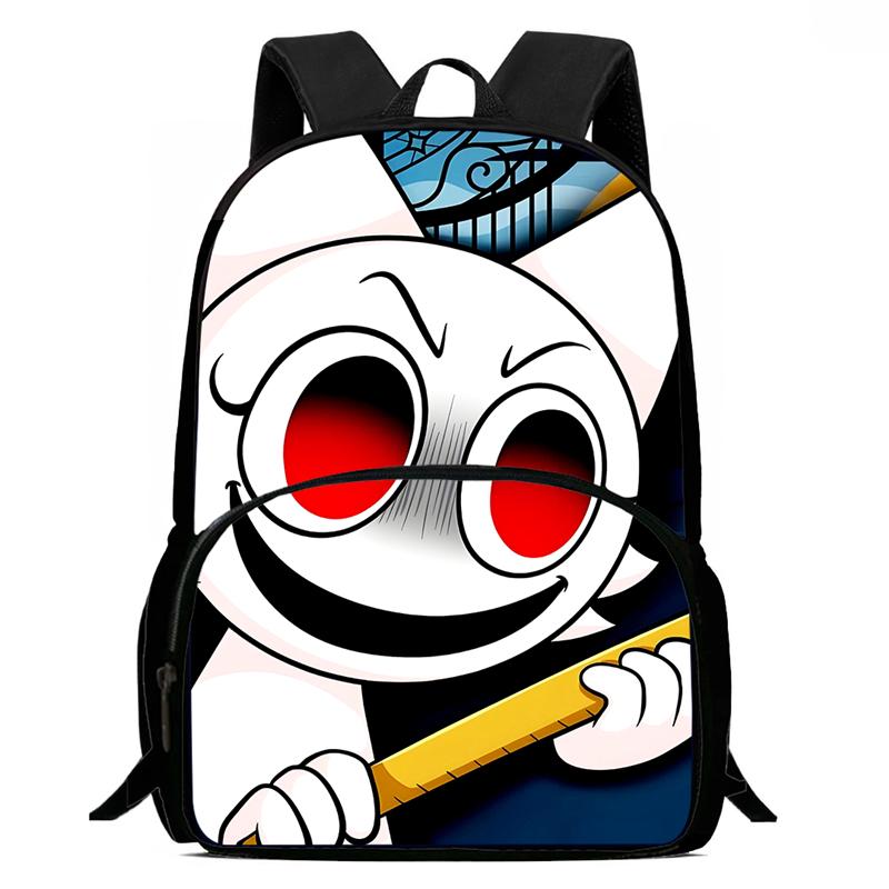 Zaini Scolastici Cartoni Animati per Bambini Sprunki Stampato Zainetto per Bambini, Zaini di Grande Capacità per Studenti dell'Asilo, Borse per Bambini e Bambine
