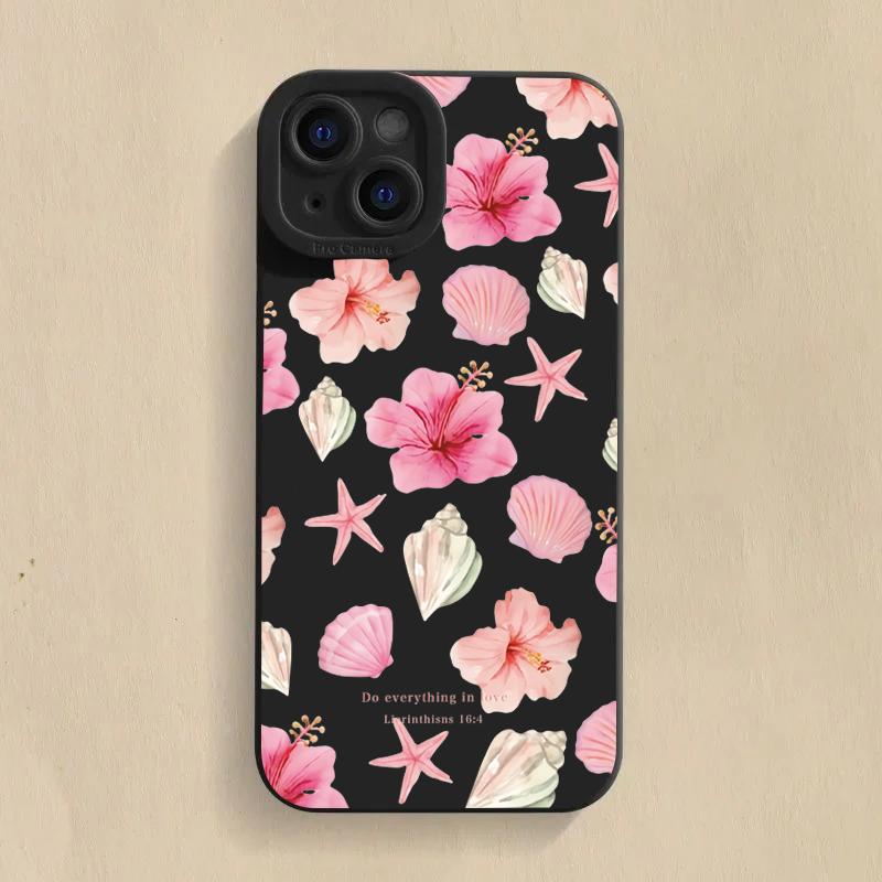 Floral Lily Butterfly Pattern Phone Case For iPhone 16 15 Pro Max 14 Pro 13 12 11 16E 7 8 Pus XR XS X SE Shockproof Soft Cover