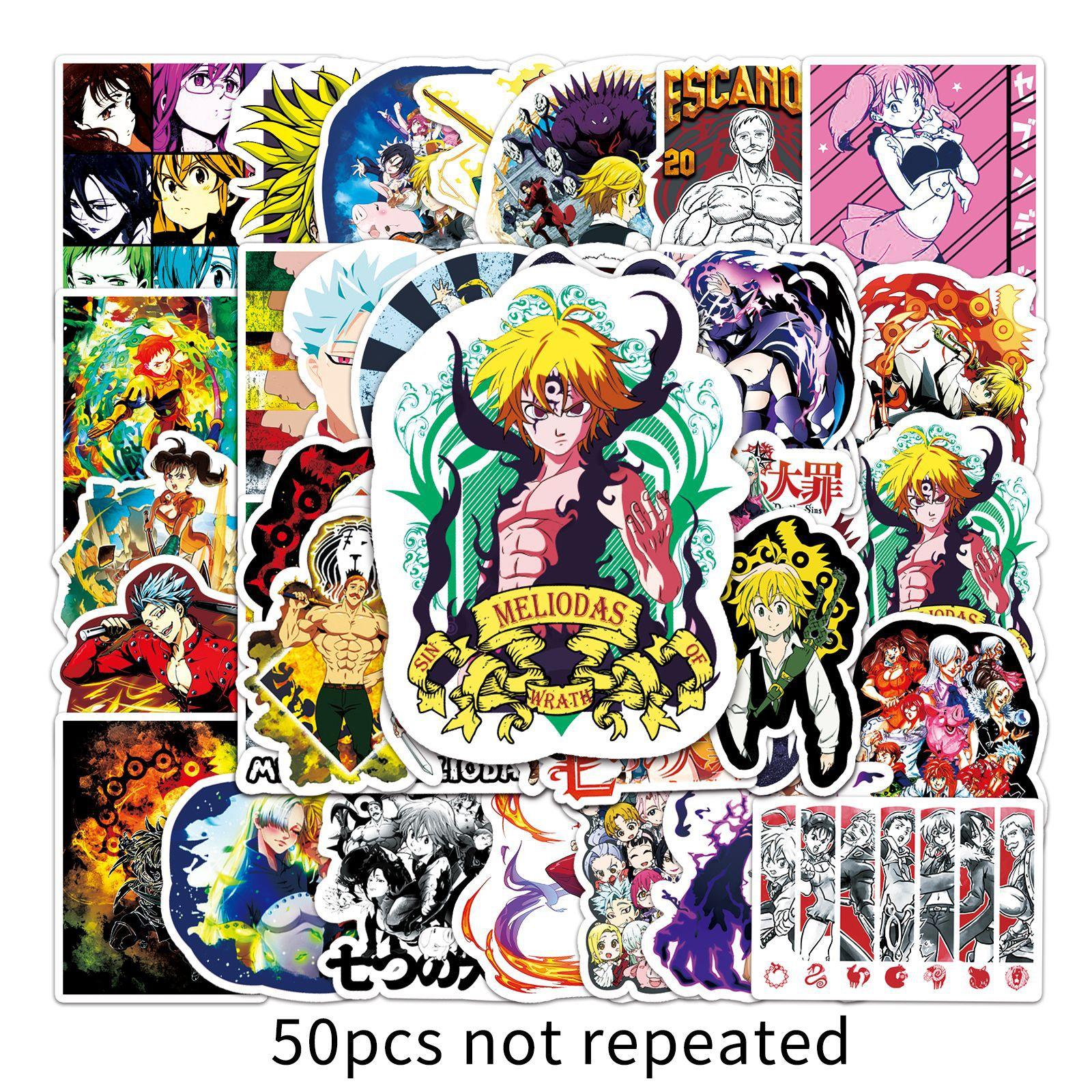 

50 Мультяшные Японские Комиксы Креативные Дудл Наклейки для Украшения Ноутбука, Машины, Холодильника, Чемодана