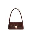 Popular baguette bag women's  new crocodile pattern splicing trend handbag fashionable shoulder bag