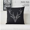 Nordic Concise Geometric Design Home Decor Cotton Linen Cushion Cover Animal Deer Letter Style Sofa Throw Pillow Case Cojines