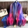 Summer new soft yarn silk scarf large size printed beach scarf rose travel vacation sunscreen scarf spot