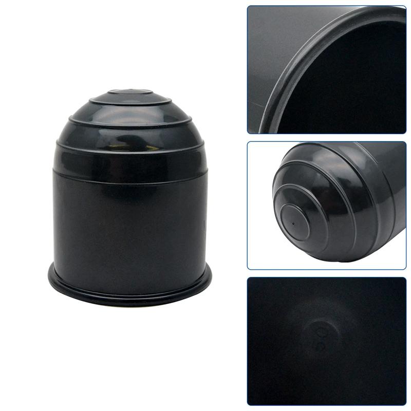 Universal 50MM Trailer Accessories Black Trailer Ball Cover Tow Bar Ball Cover Cap Hitch Protection Car Styling