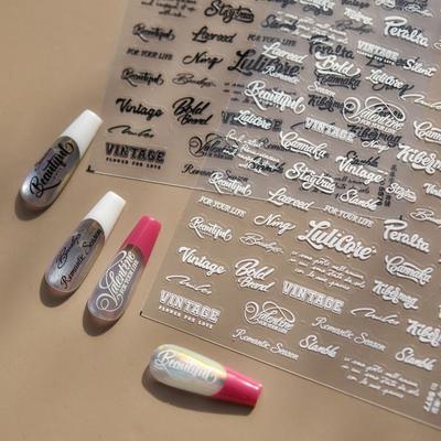 English Letter Nail Decoration Artistic Font Manicure Decals New Nail Art Stickers Manicure Tool