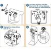 Robinet flotteur latéral pour réservoir WC apparent - ROUSSEAU - Certifié NF
