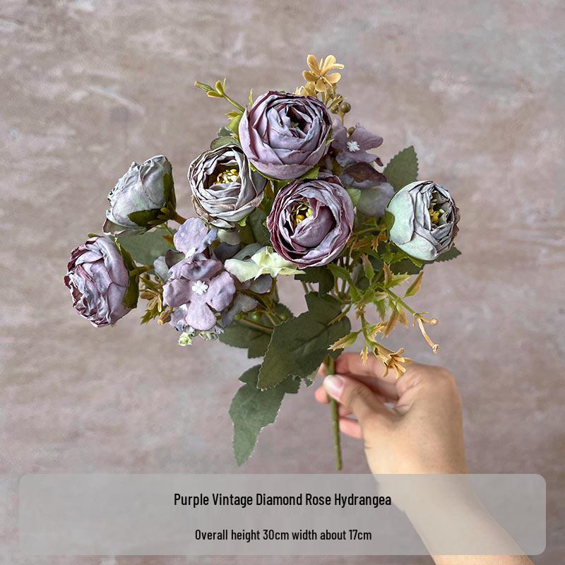 Flori Artificiale Seria Violet: Floral Decorativ Elegant pentru Casă, Nuntă, Cameră Model și Decor Moale.