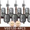 Castello Medievale Cavalieri Soldato Figure Blocchi da Costruzione Fanteria Legione Impero Guerriero Arco Spada Casco Milizia Mattoncini Giocattolo Regali