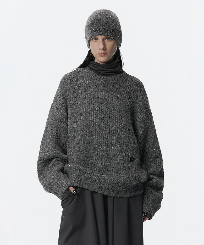 Teulimingbeodeu Spangle Knit Pullover [ Gray ]
