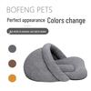 Plush Sleeping Bag Cat & Small Dog Bed, Semi-Closed Slipper Style, Cozy & Warm for All Seasons