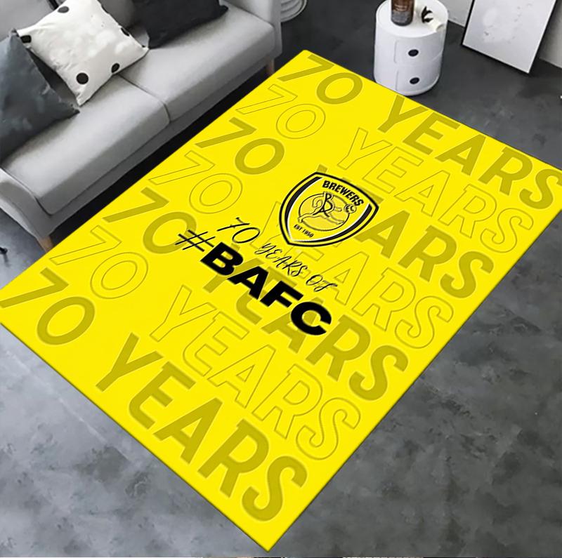 Burton Albion FC Teppich für Wohnzimmer Schlafzimmer Zuhause Sofadekoration Kinderspiel Rutschfeste Bodenmatte
