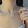 925 Sterling Silver Inlaid Zircon Angel Wings Necklaces for Women Clavicle Chain Moonstone Pendant Choker Luxury Jewelry