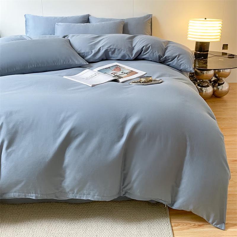 100% Cotton Solid Color 4-Piece Bedding Set