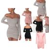 Elegant Women Long Sleeve Off Shoulder Evening Cocktail Party Club Bodycon Mini Dress Us