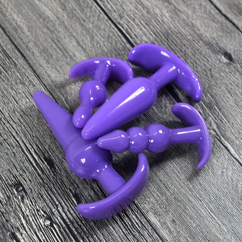 Butt Plug Four-Piece Set Back Court Butt Plug Beads Pull Beads for Women Silicone Sex Toys Sex Toys